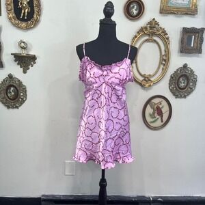 Vintage Victoria's Secret Pink Rose Print Slip Dress – Size Large